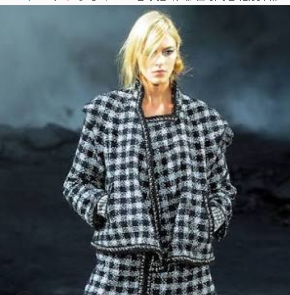CHANEL 11A Lesage black silver jacket gripoix